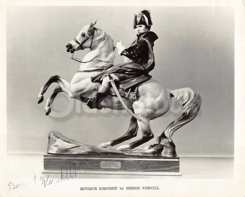 Bernard Winskill Royal Worcester Artist Autograph Signed Napoleon Statue Photo