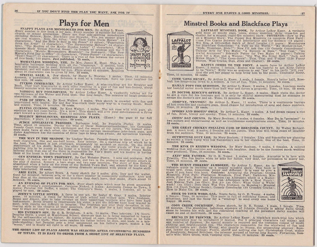 Paine's Plays & Entertainments Antique Theatre Costumes & Props Sales Catalog 1933