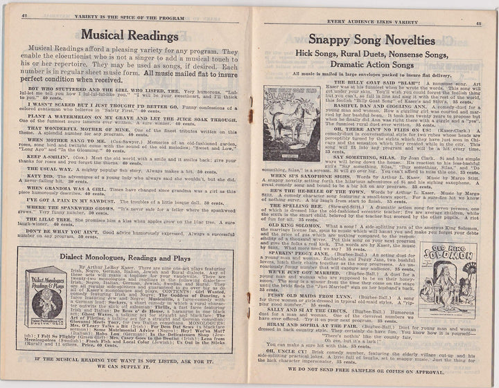 Paine's Plays & Entertainments Antique Theatre Costumes & Props Sales Catalog 1933
