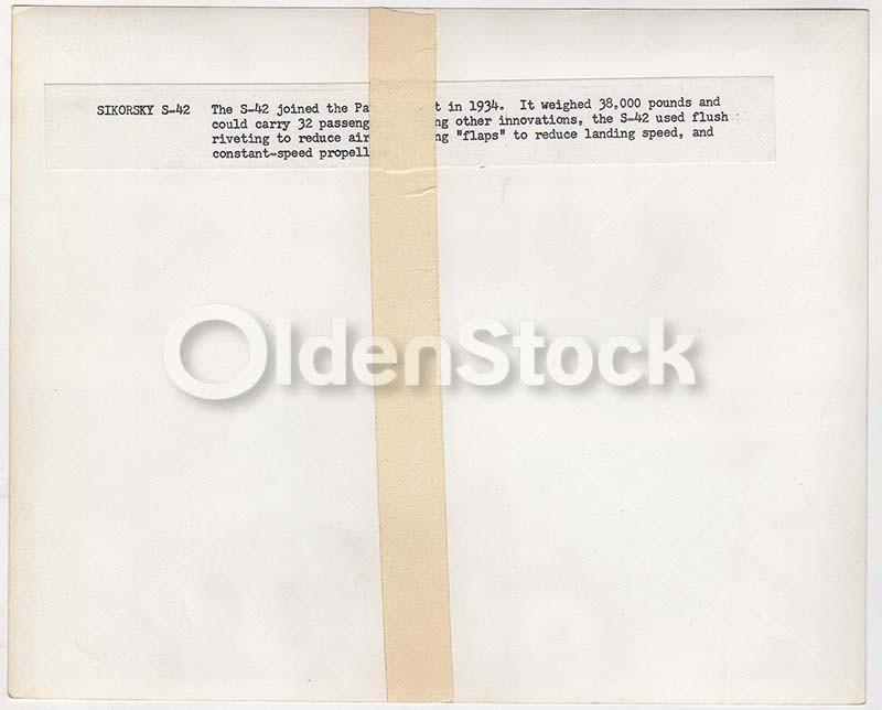 Pan American Airways Sikorsky S-42 Passenger Plane Vintage Airline Advertising Promo Photograph