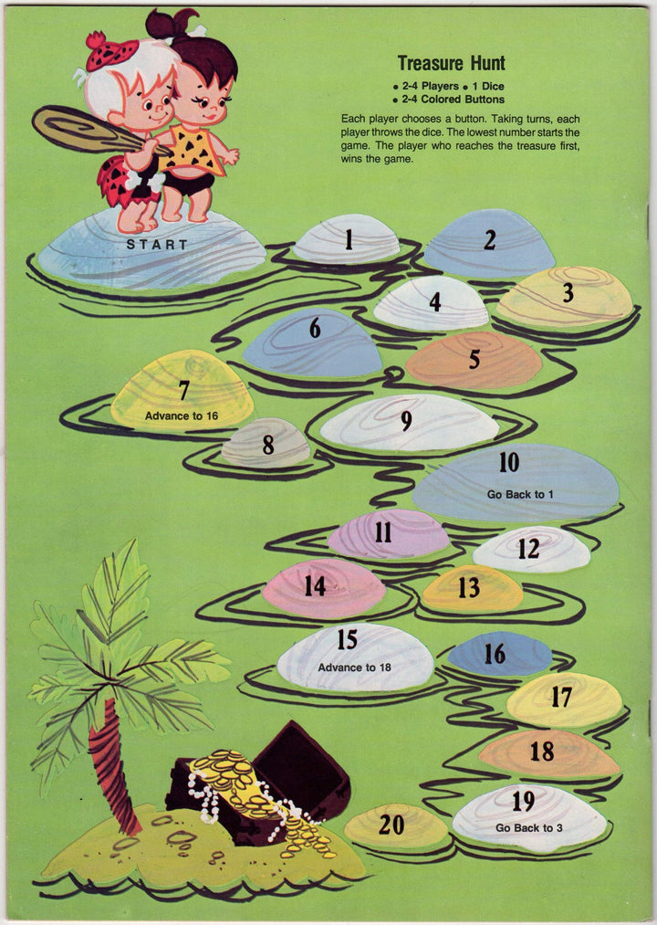 Pebbles & Bamm-Bamm Flintstones Cartoon Vintage Paper Dolls Activity Book