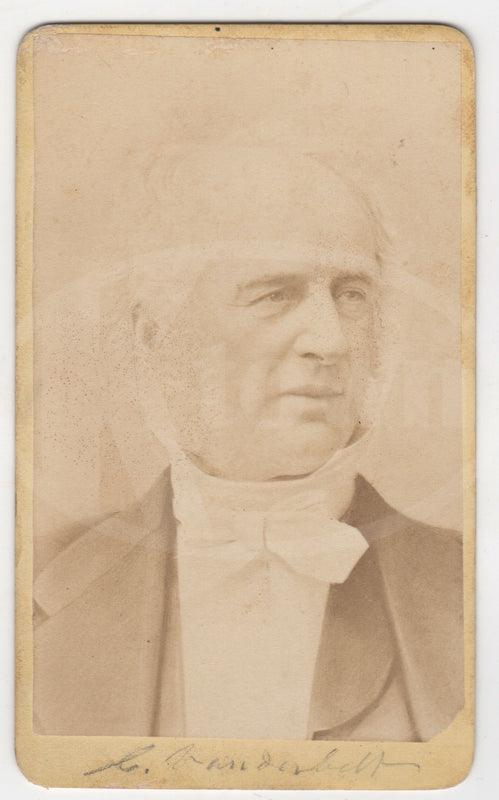 Commodore Cornelius Vanderbilt NY Railroad Antique CDV Carte de Visite Photo