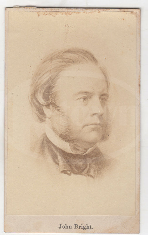 John Bright Quaker Politician Statesman Antique CDV Carte de Visite Photo