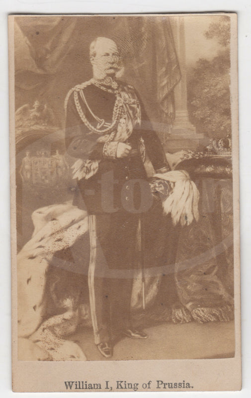 William I Prussia German Emperor Antique CDV Carte de Visite Photo