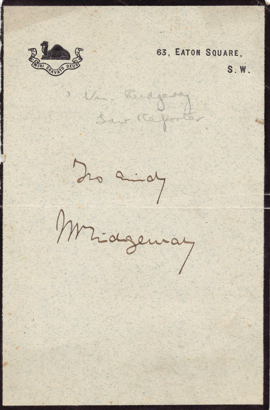 William Ridgeway Disney Professor of Archaeology Autograph Signed Letterhead
