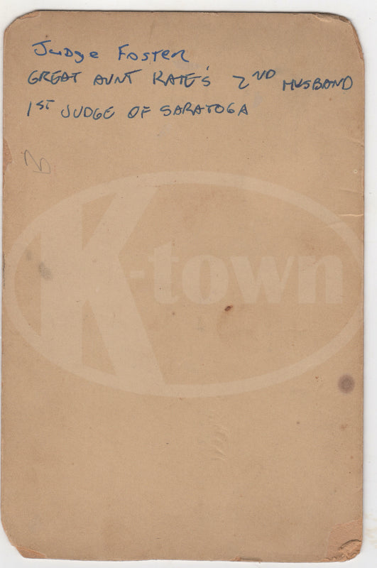 Saratoga California's 1st Judge James Foster Antique Cabinet Card Photo
