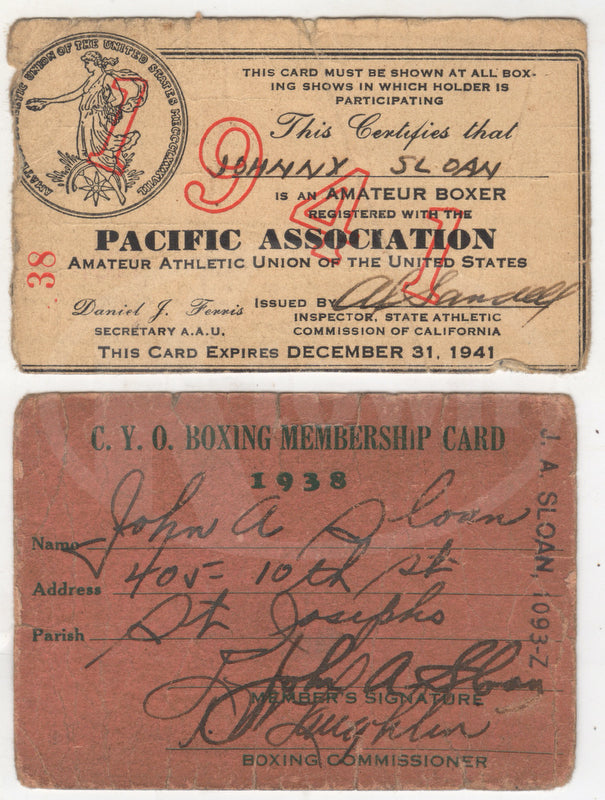 Catholic Youth Organization Chicago CYO Boxing Membership Card 1938