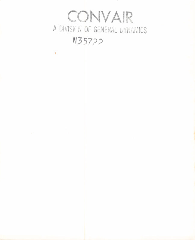 Convair XFY Pogo Experimental Navy Aircraft Vintage MIlitary File Photo