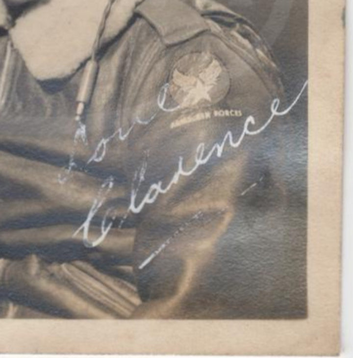 Clarence D. Lester Tuskegee Airmen WWII Pilot Autograph Signed Photo