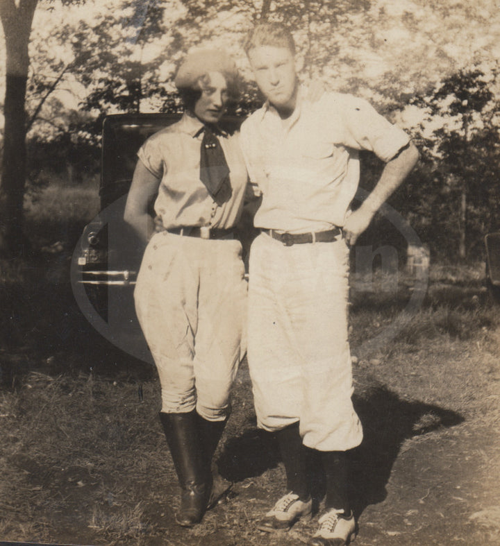 Dapper Gents and Flapper Lady Golfers Antique 1910s Snapshot Photos