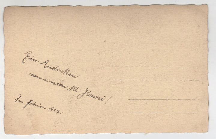 Cute Little Kid with Steiff Teddy Bear Toy Antique Real Photo RPPC