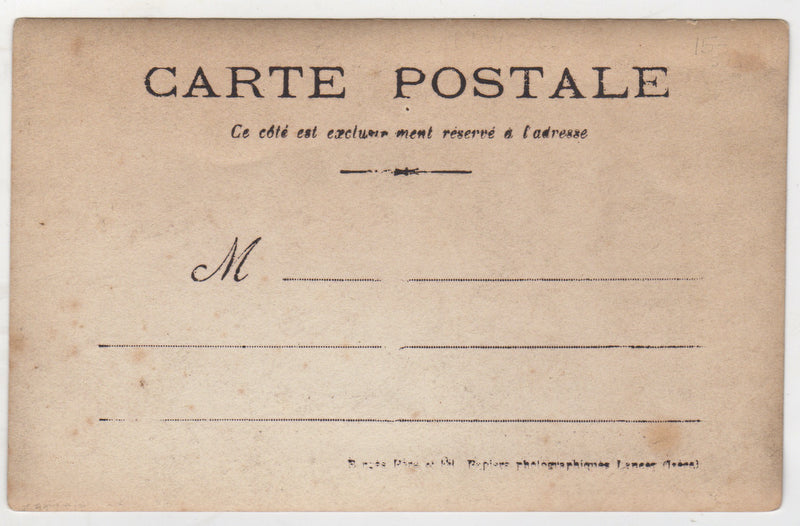 Great French Bicycling Street Scene Antique Real Photo Postcard RPPC