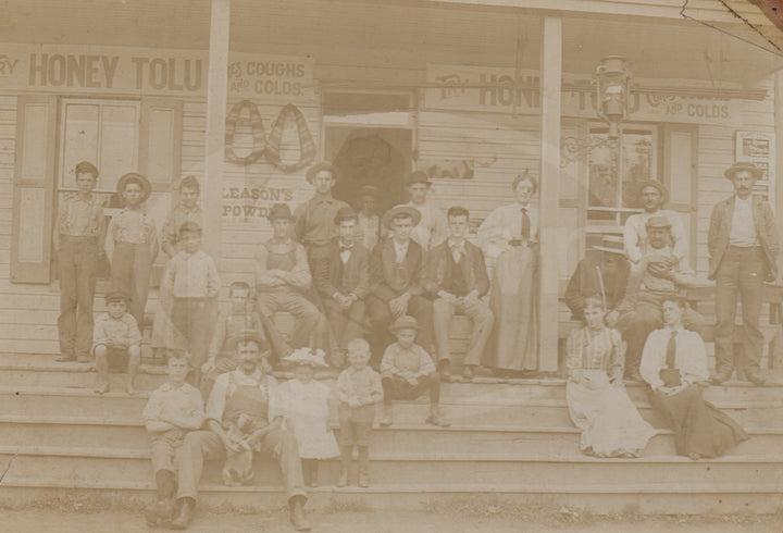 York Pennsylvania General Store Advertising Antique Group Photo on Board