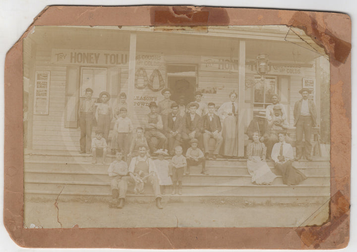 York Pennsylvania General Store Advertising Antique Group Photo on Board