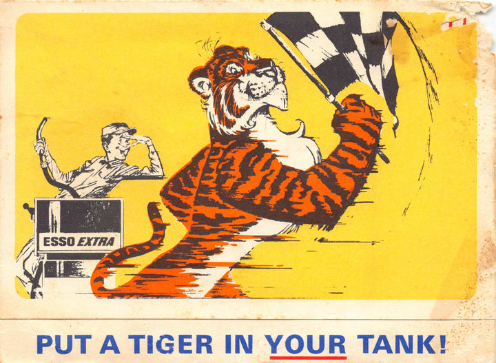 Esso Tiger Gift of the Month Atlas Tires Vintage Graphic Advertising Flyer