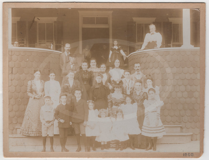 Atlantic City NJ Beach Home Edwardian Family Antique Photo on Board 1899