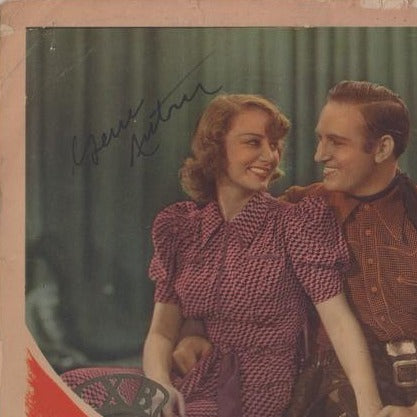Gene Autry Git Along Little Dogies Vintage Autograph Signed Movie Poster