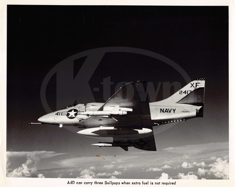 Douglas A-4 Skyhawk Navy Fighter Plane Vintage MIlitary File Photo