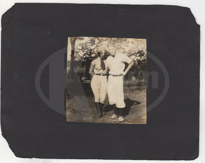 Dapper Gents and Flapper Lady Golfers Antique 1910s Snapshot Photos