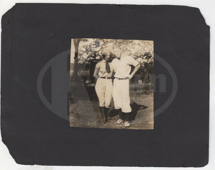 Dapper Gents and Flapper Lady Golfers Antique 1910s Snapshot Photos