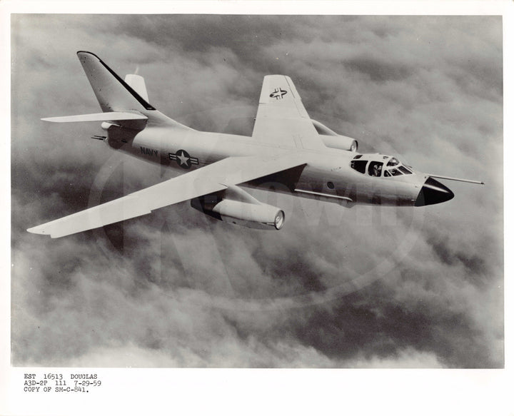 Douglas A-3 Skywarrior Strategic Bomber Plane Vintage Military File Photo