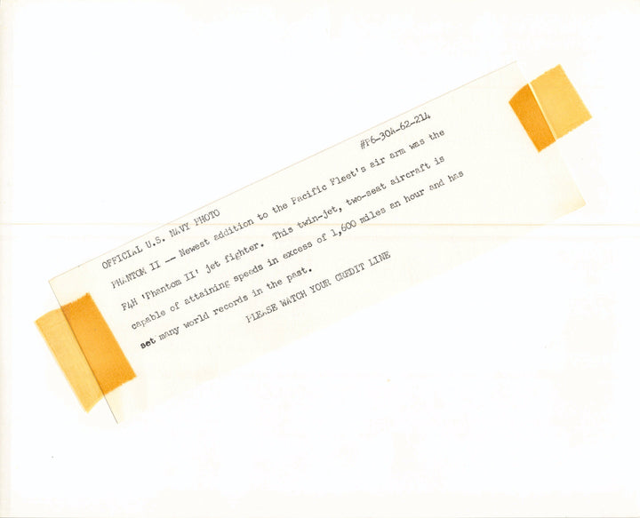 McDonnell Douglas F-4 Phantom II Fighter Bomber Plane Vintage File Photo