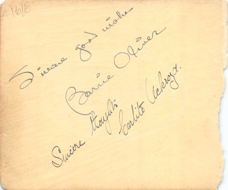 Barrie Oliver Midnight Patrol Early Movie Actor 1930s Autograph Signature