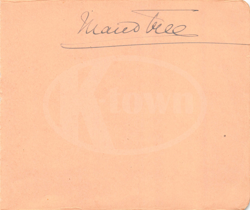 Maud Tree Beerbohm British Theatre Stage Actress Original Autograph SIgnature 1930