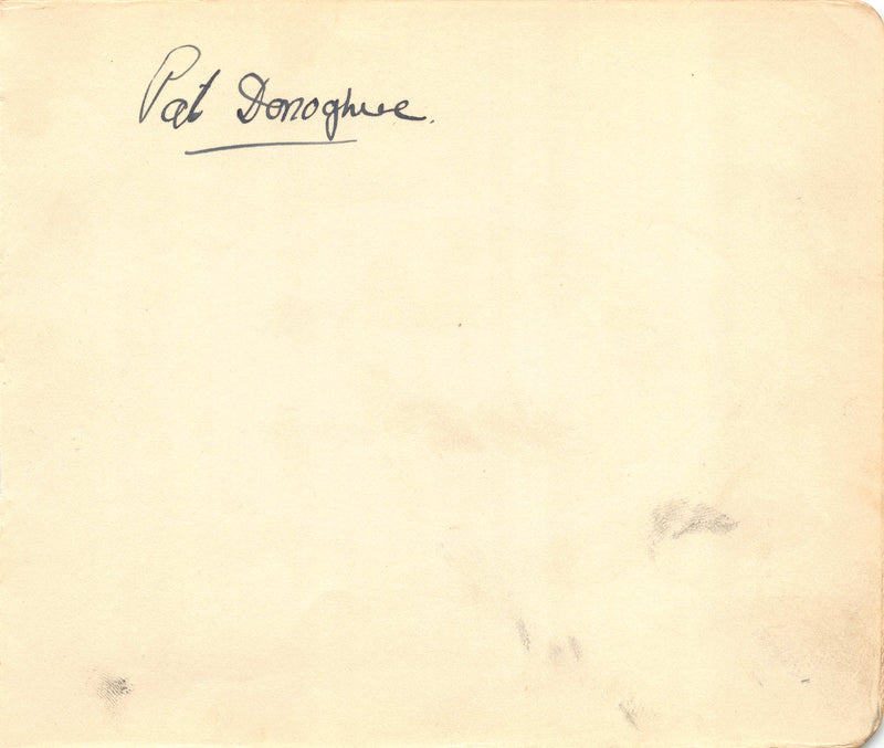 Pat Donahue British Stage Theatre Actor 1920s Original Autograph Signature