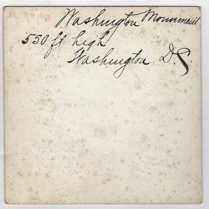 George Washington Monument DC Antique Amature Snapshot Photo on Board