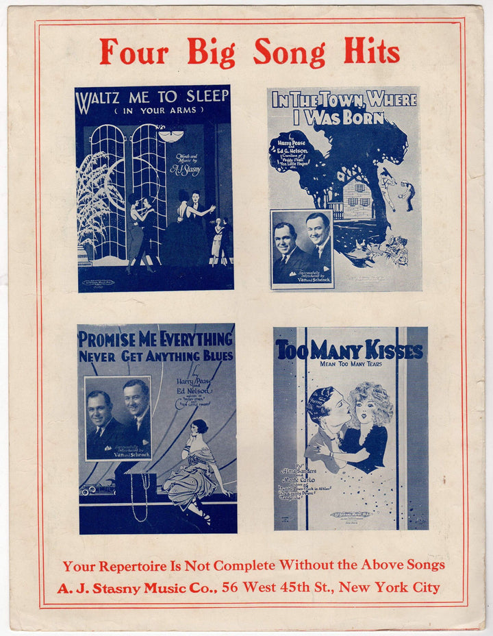 Play Me Slow Heart Broken Rose Antique Art Deco Graphics Sheet Music 1924