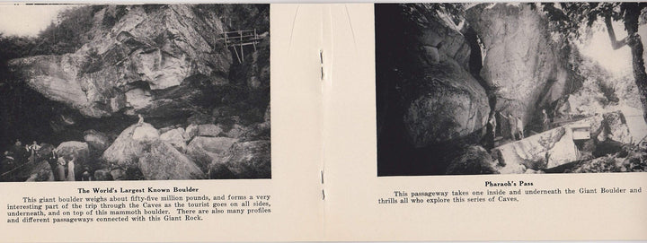 Polar Caves White Mountains Plymouth NH Vintage Graphic Advertising Booklet