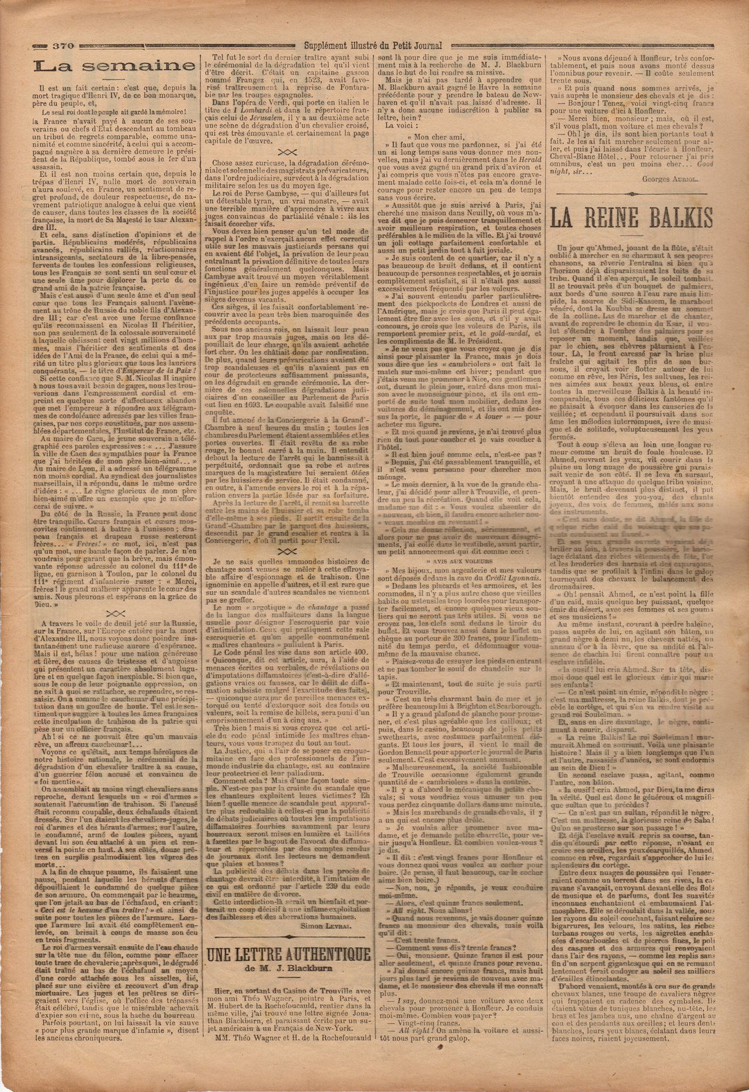 Princess Alice de Hesse England & Russia Antique Graphic Illustrated French Newspaper 1894