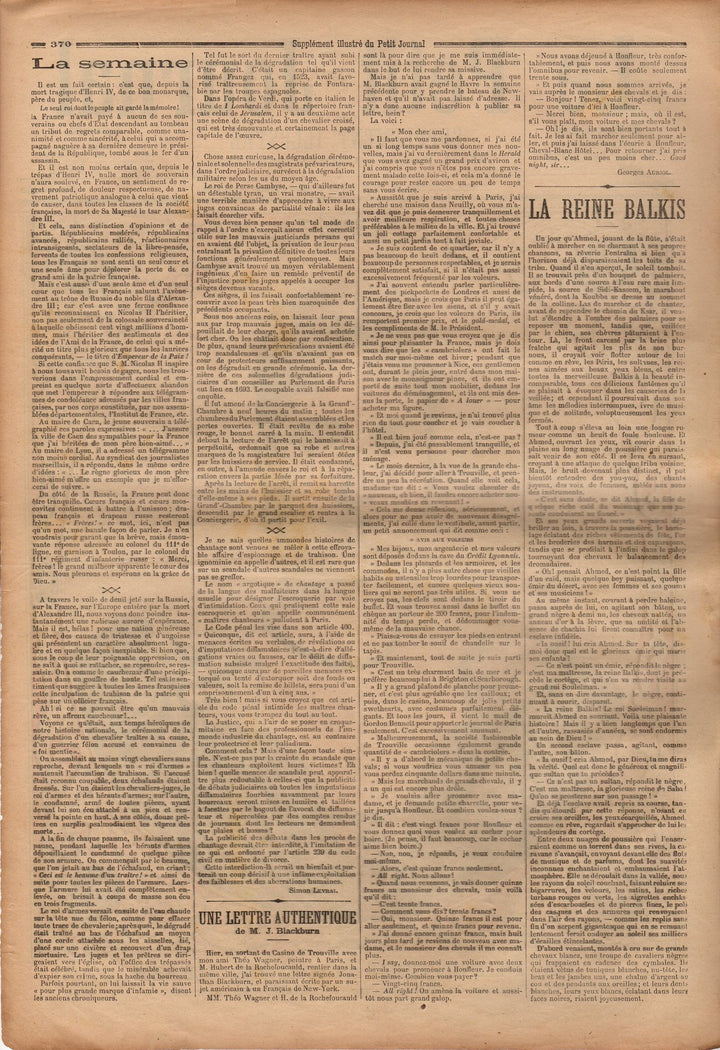 Princess Alice de Hesse England & Russia Antique Graphic Illustrated French Newspaper 1894