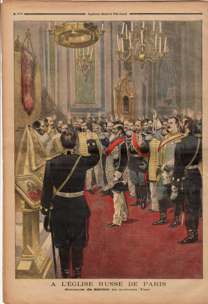 Princess Alice de Hesse England & Russia Antique Graphic Illustrated French Newspaper 1894