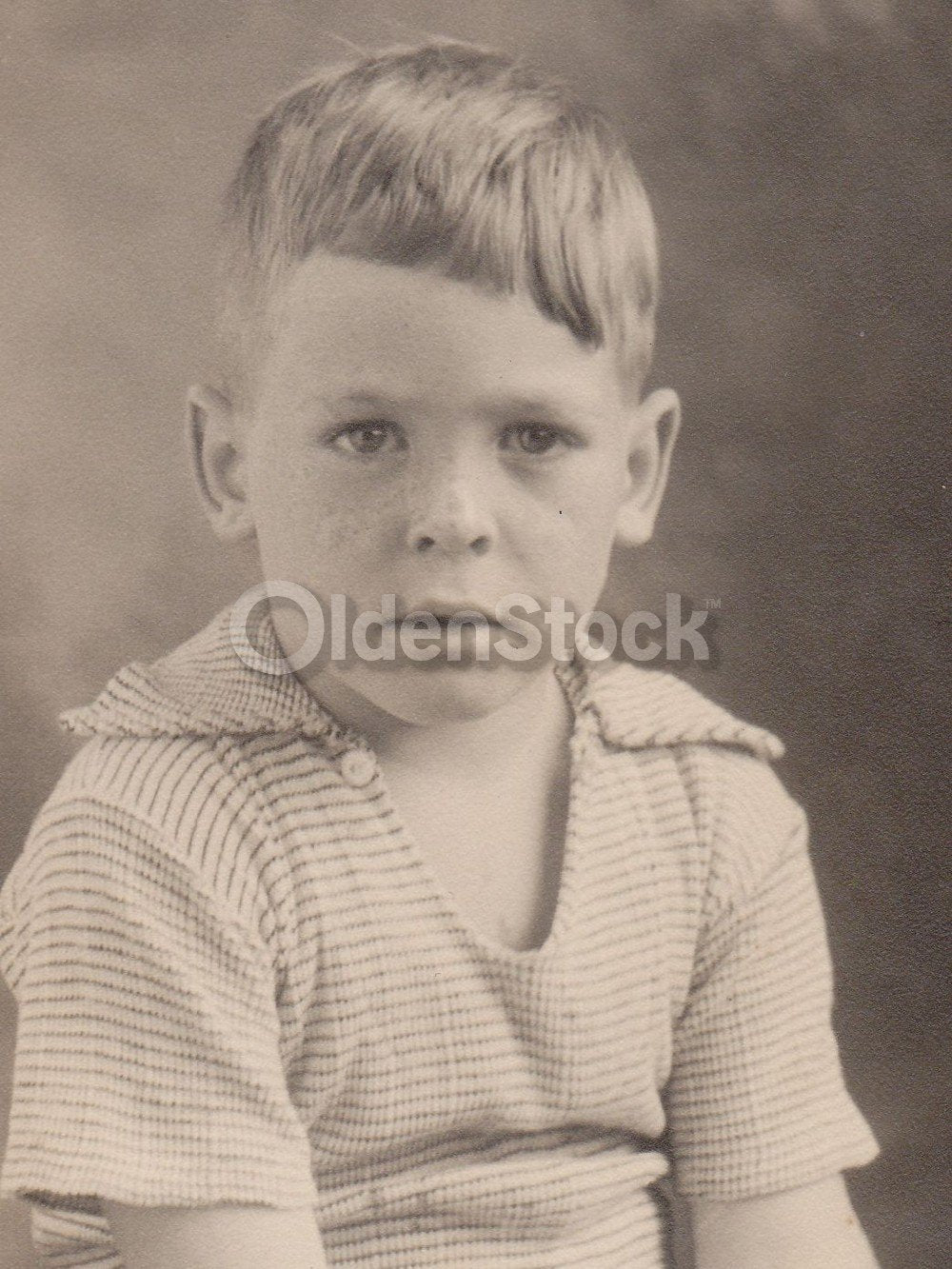 Redhead Twin Boys in Cute Polo Shirts Vintage Snapshot Photographs