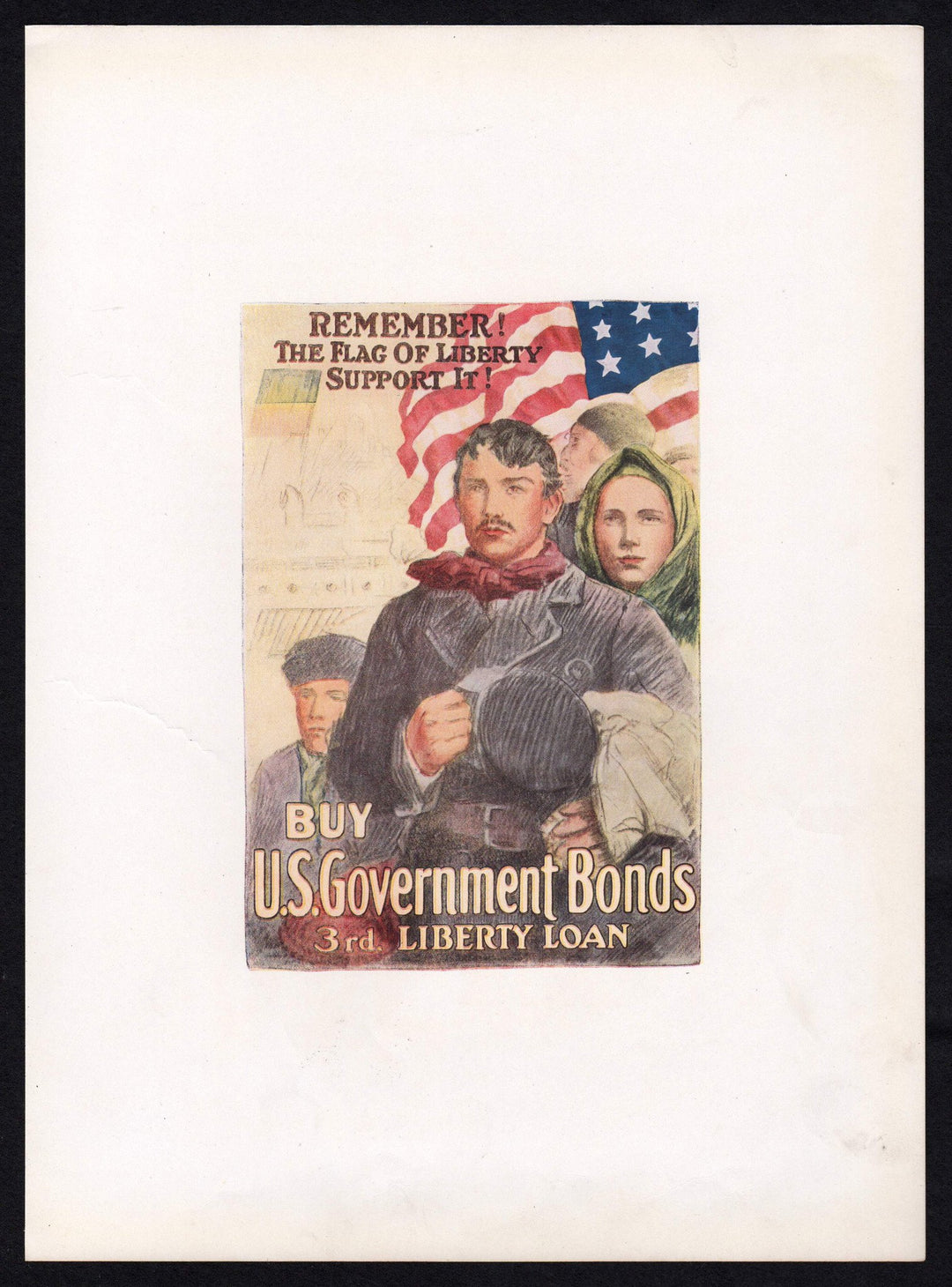 Remember the Flag of Liberty Vintage WWI Liberty Victory Loan Patriotic Poster Print