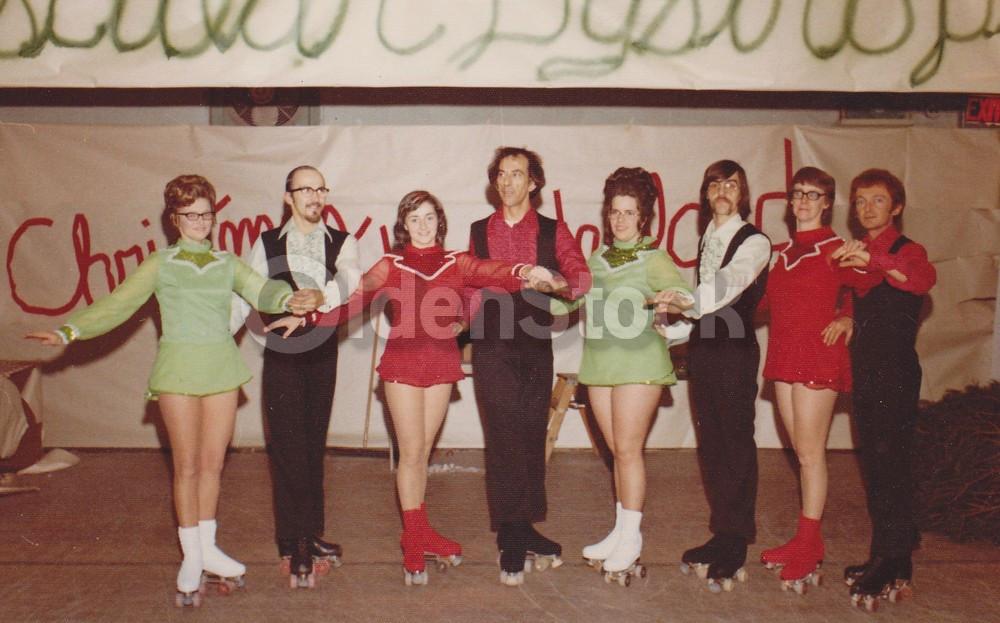 Roller Rink Skate Dancing Competition Costumes Vintage 70s Fashion Snapshot Photo