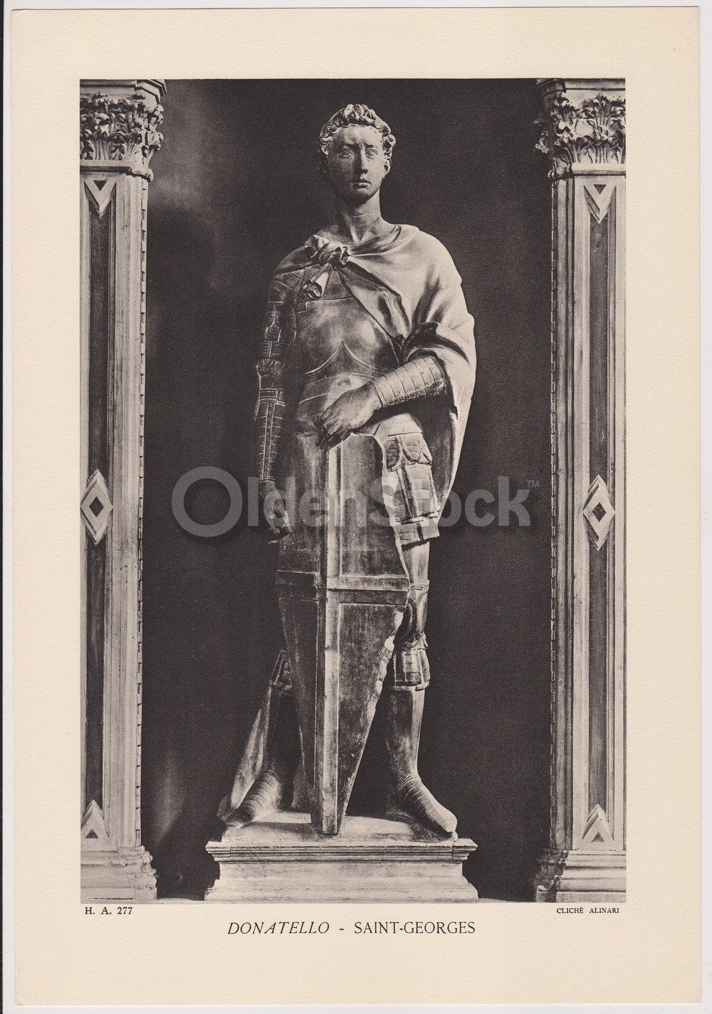 Saint-Georges Artwork by Donatello Vintage Graphic Art Illustration Print
