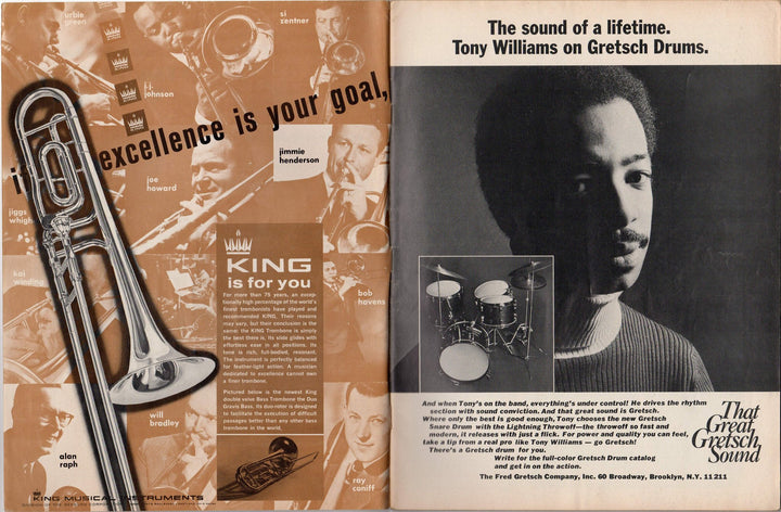 Cannonball Adderley & Zoot Sims Jazz Musicians Down Beat Magazine 1970