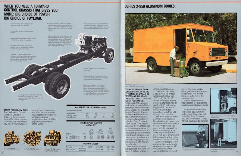 Chevy Cube Vans and Trucks Vintage Graphic Advertising Sales Catalog 1984