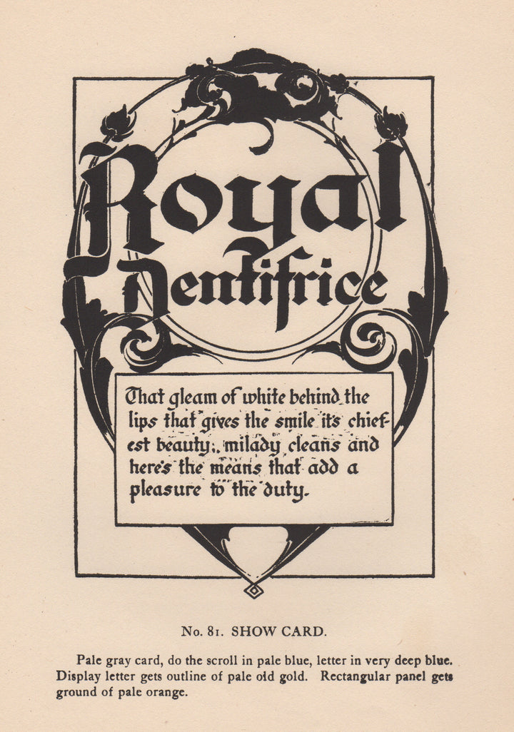 Royal Dentifrice Toothpaste Dental Care Antique Art Deco Signage Print
