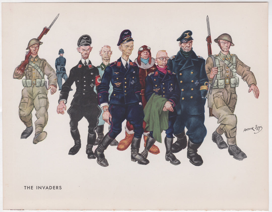 The Invaders Arthur Szyk WWII Anti-German Propaganda Graphic Art Illustration