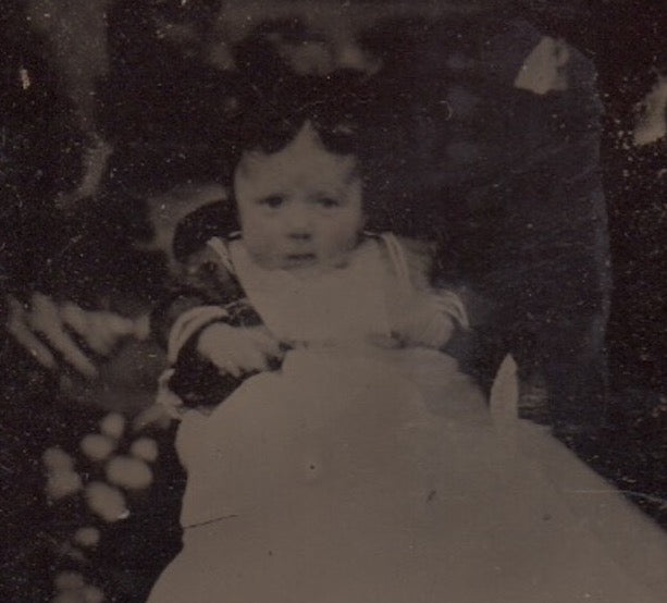 Cute Baby Hidden Mother Tintype Photo Copy of a Daguerreotype Photo