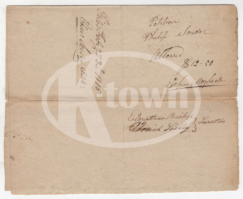 Bridgeton New Jersey Cumberland County Antique Tavern License  Document 1815