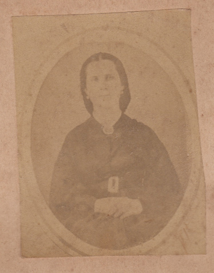 Canadian Woman Antique CDV Photo of an Earlier Daguerreotype or Ambrotype