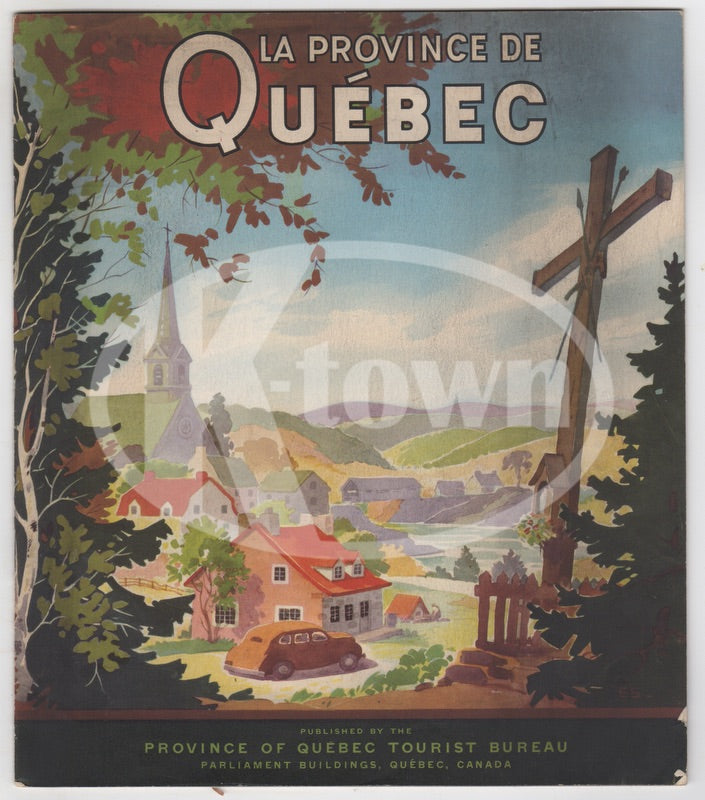 Quebec Canada Tourist Bureau Vintage Graphic Advertising Travel Booklet