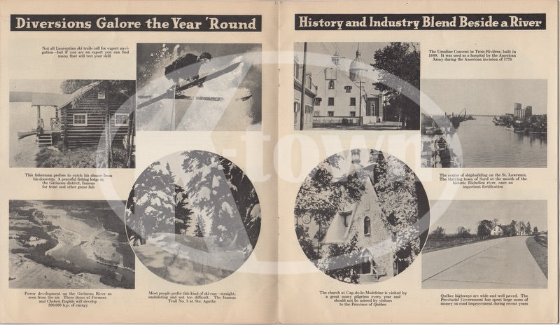 Quebec Canada Tourist Bureau Vintage Graphic Advertising Travel Booklet