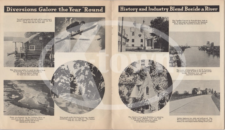 Quebec Canada Tourist Bureau Vintage Graphic Advertising Travel Booklet