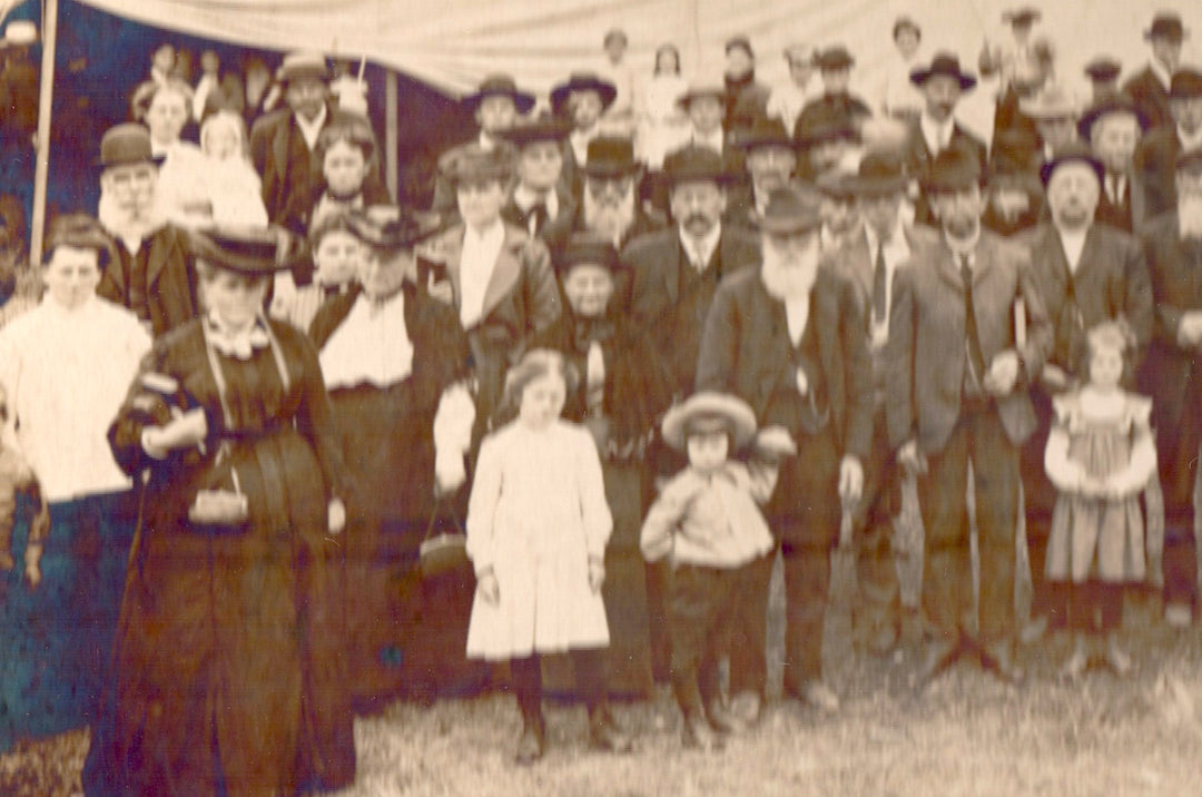 Christian Tent Revival Meeting Camp Large Antique Religious Group Photo